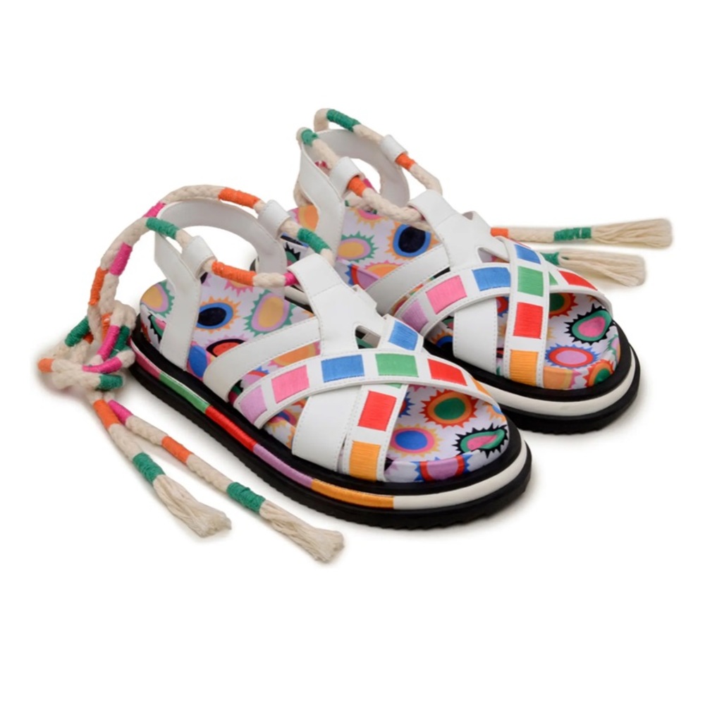 NWT FARM Rio Sunset Anatomic Slide Sandal in box